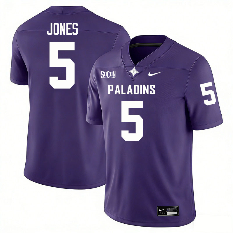 Furman Paladins #5 Carson Jones College Football Jerseys,Uniforms-Purple